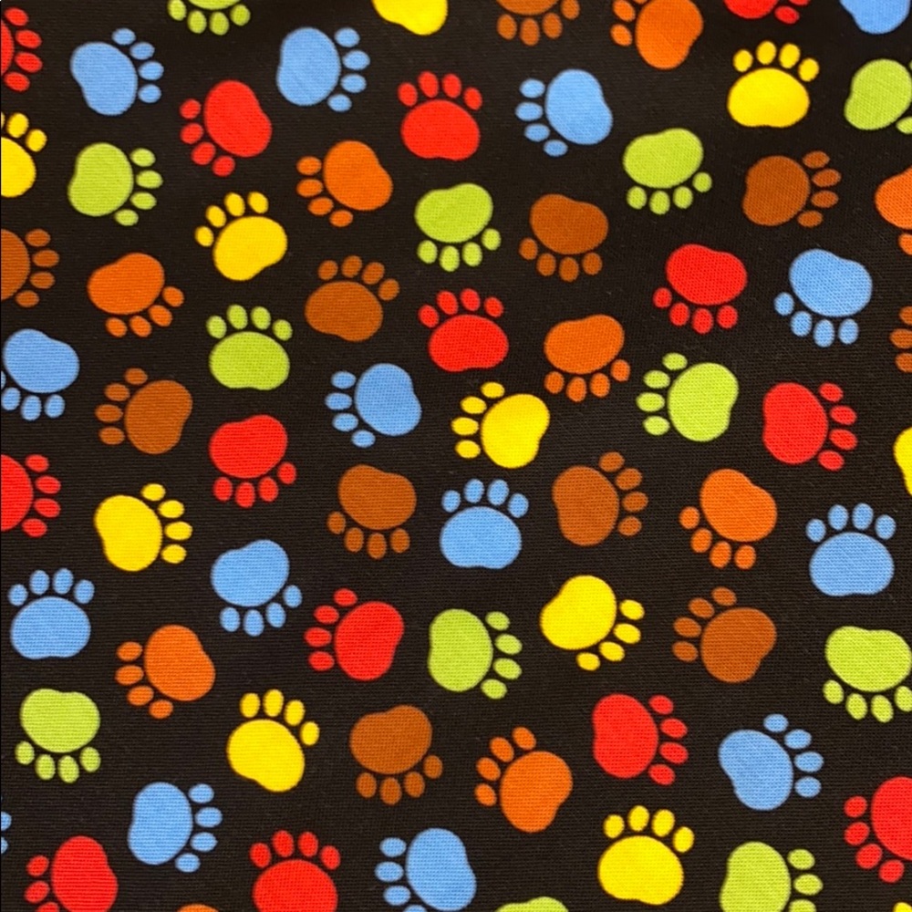 Cotton face mask, paw prints